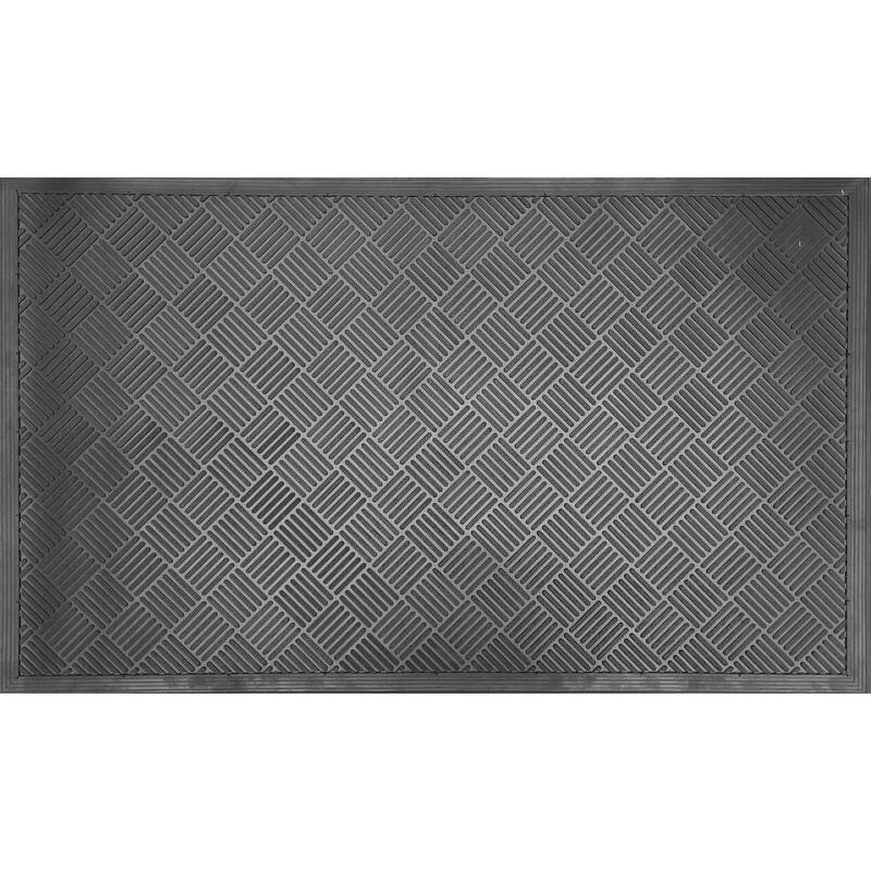 Imports Décor Rubber Scrapper Contemporary Diamond Door Mat