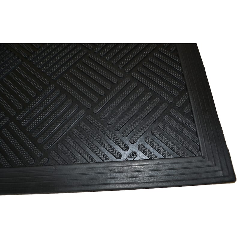 Imports Décor Rubber Scrapper Contemporary Diamond Door Mat