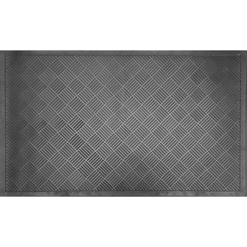 Imports Décor Rubber Scrapper Contemporary Diamond Door Mat