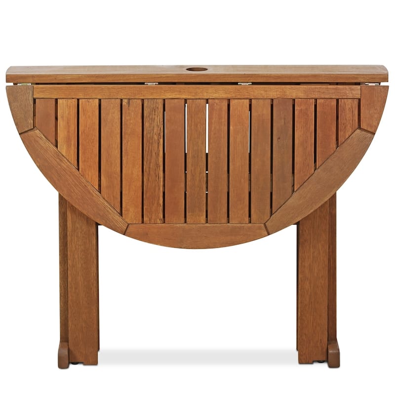 Furinno Tioman Outdoor Hardwood Gateleg Round Table, FG17035