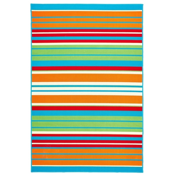Allison Stripe Multi Colored Stripe - 5'x7'3"x0.1"