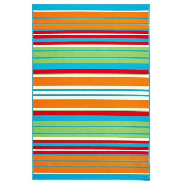 Allison Stripe Multi Colored Stripe - 6'7"x9'6"x0.1"