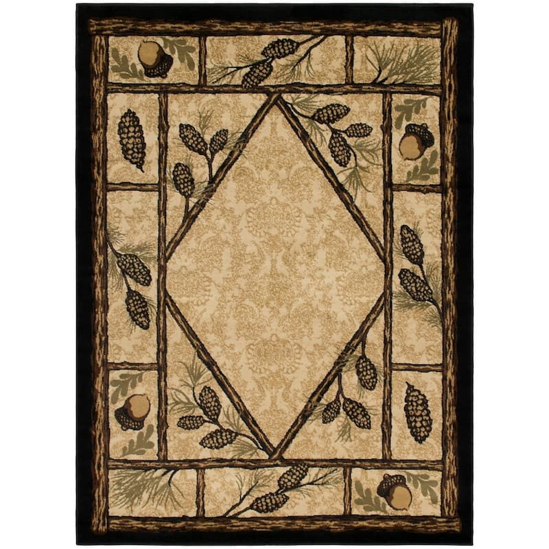 American Destination Brasstown Bald Pine Cone Area Rug