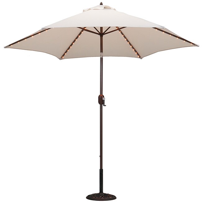 Buy Brown Umbrella With Lights Patio Umbrellas Online At Overstock Our Best Patio Umbrellas Shades Deals