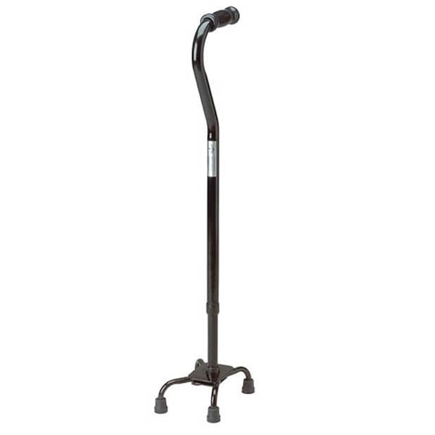 Shop Medline Black Small Base Bariatric Quad Cane Free Shipping