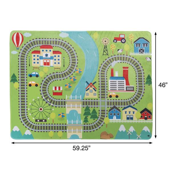 Shop Hey Play Baby Play Mat For Kids Microfiber Flannel Fleece