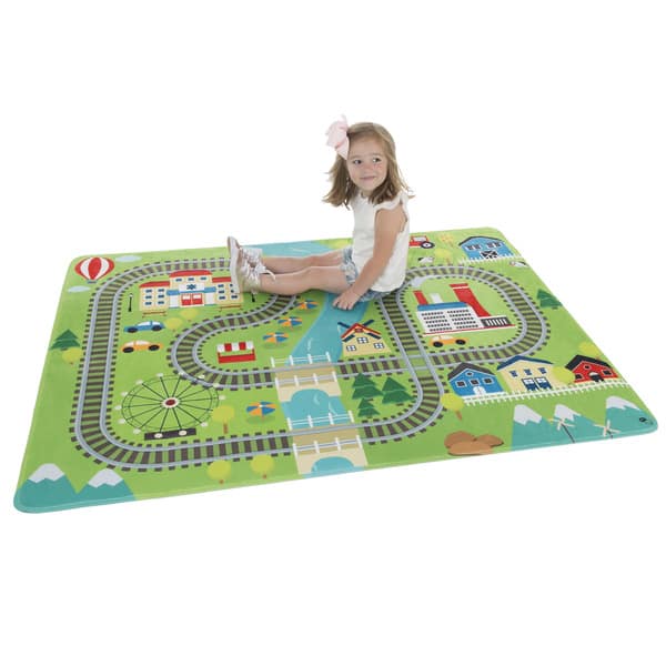 Shop Hey Play Baby Play Mat For Kids Microfiber Flannel Fleece