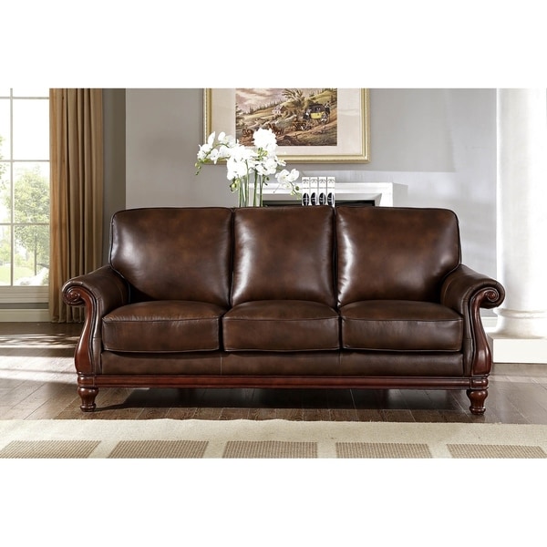 Hydeline By Amax Princeton Top Grain Leather Sofa Free Hydeline By Amax Princeton Top Grain Leather Sofa