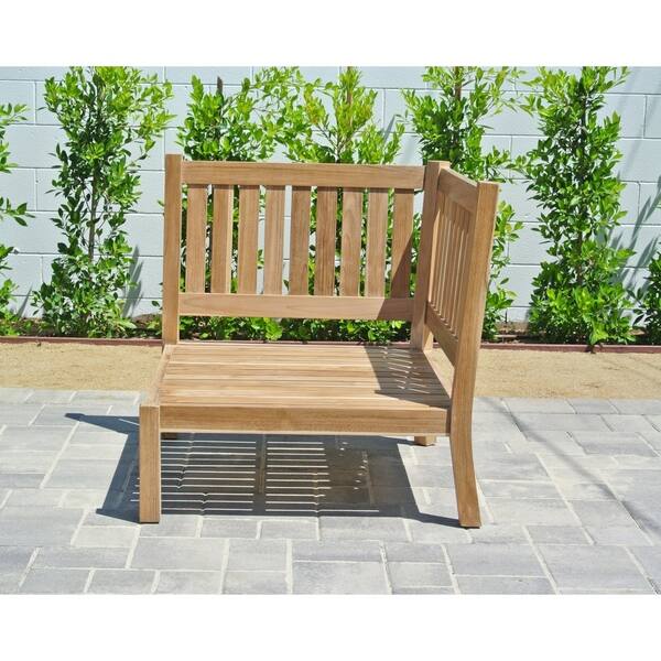 Shop 10pc Huntington Teak Outdoor Patio Furniture Sectional Seating Group With 36 Square Chat Table Overstock 17697853