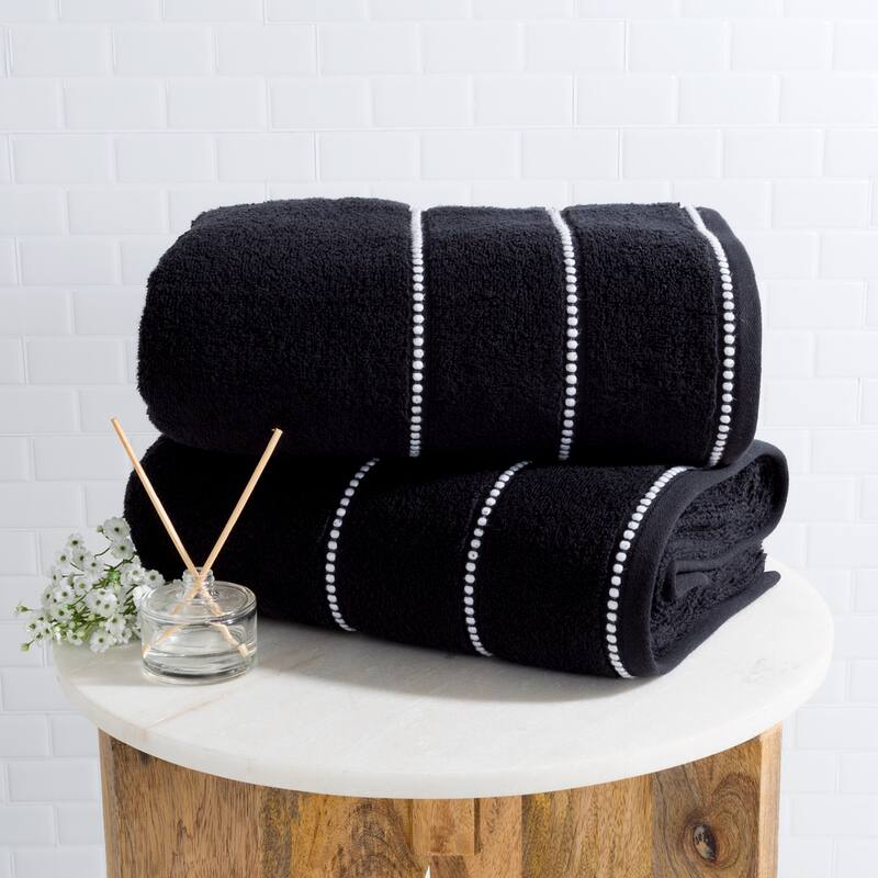 2-Piece Luxury Cotton Towel Set - Quick Drying 100% Zero Twist Cotton Bath Towels by Windsor Home