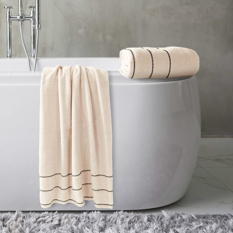 2-Piece Luxury Cotton Towel Set - Quick Drying 100% Zero Twist Cotton Bath Towels by Windsor Home