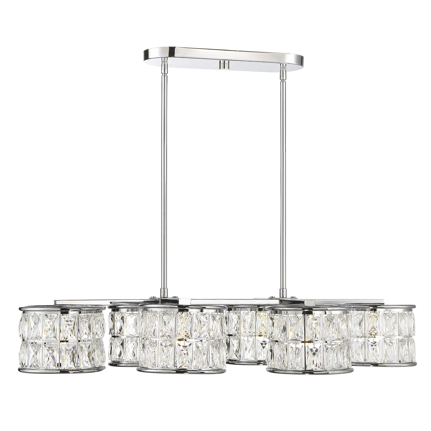 Citrin 6 Light Oval Chandelier Polished Chrome - Chandeliers For Bedrooms by Overstock.com