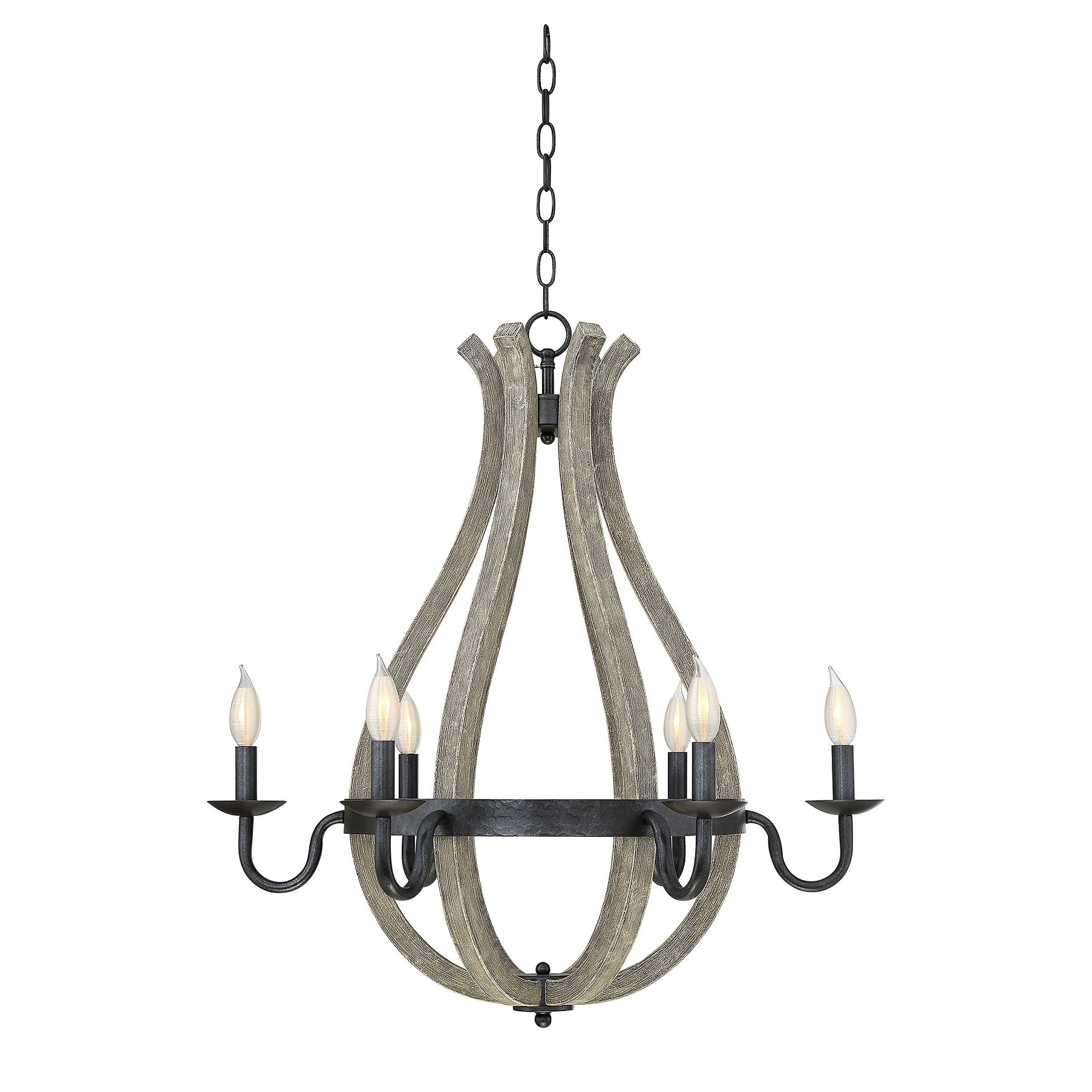 Carrolton 6 Light Chandelier Weathered Birch - Chandeliers For Bedrooms by Overstock.com