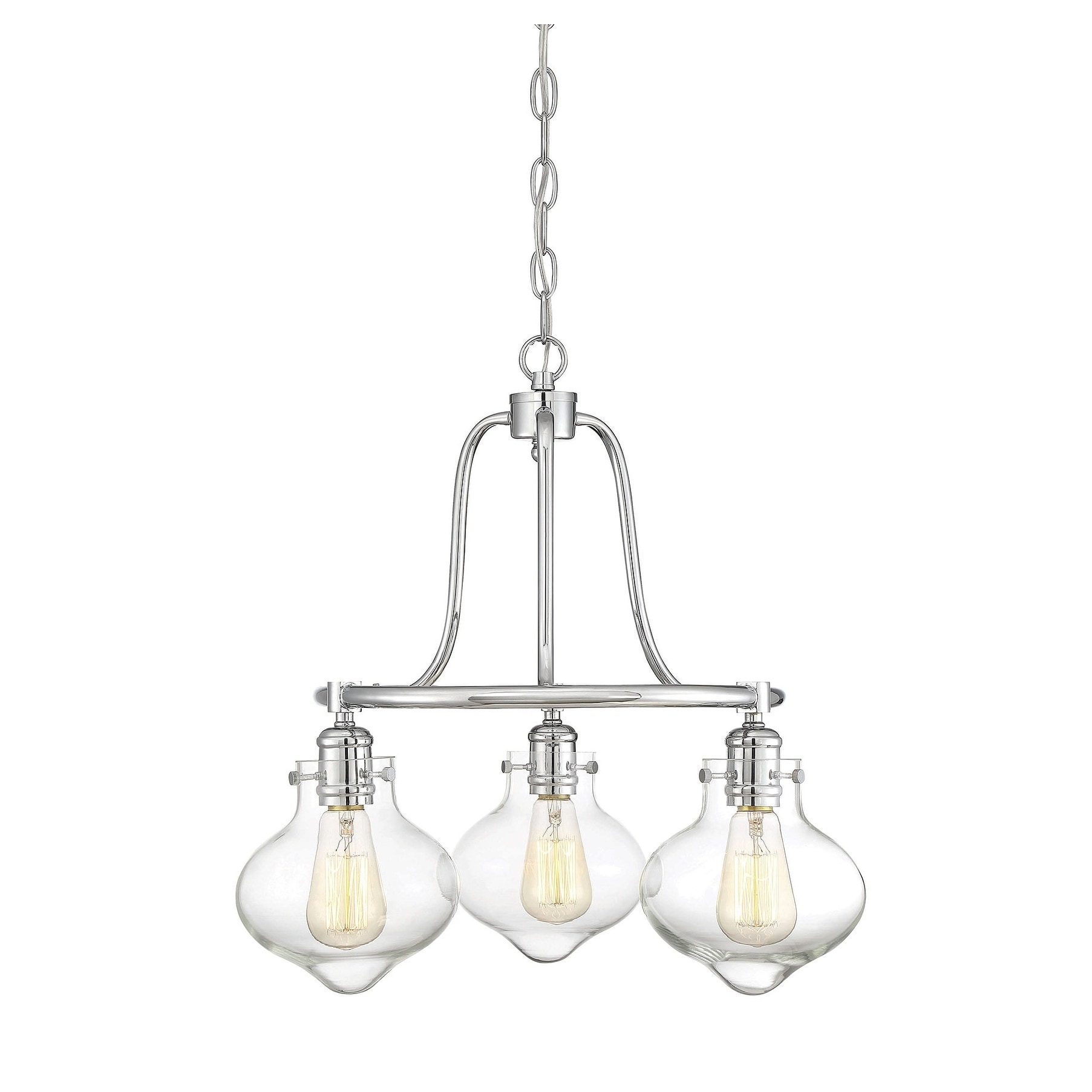 Allman 3 Light Chandelier Polished Chrome - Chandeliers For Bedrooms by Overstock.com