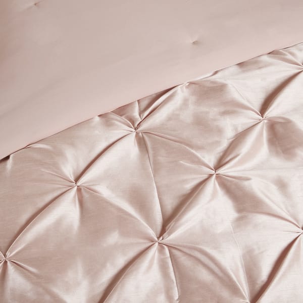 Shop Madison Park Vivian Blush Pieced Pleated 7 Pieces Comforter