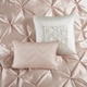 preview thumbnail 6 of 7, Madison Park Vivian Blush Pieced Pleated 7-piece Comforter Set