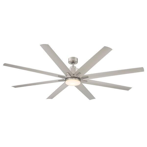 Strick Bolton Karam 72 Inch 8 Blade Nickel Ceiling Fan Strick Bolton Karam 72 Inch 8 Blade