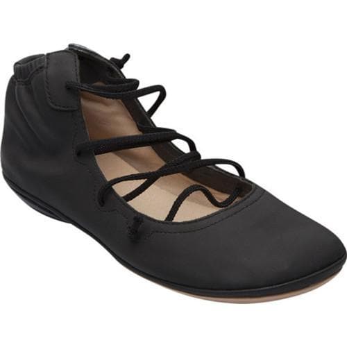 Women's Camper Right Nina Strappy Flat Black Smooth Leather - Free ...