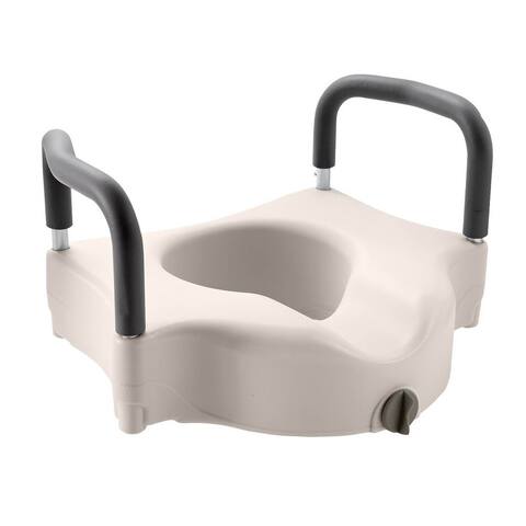 Medline Raised Toilet Seat with Lock and Arms