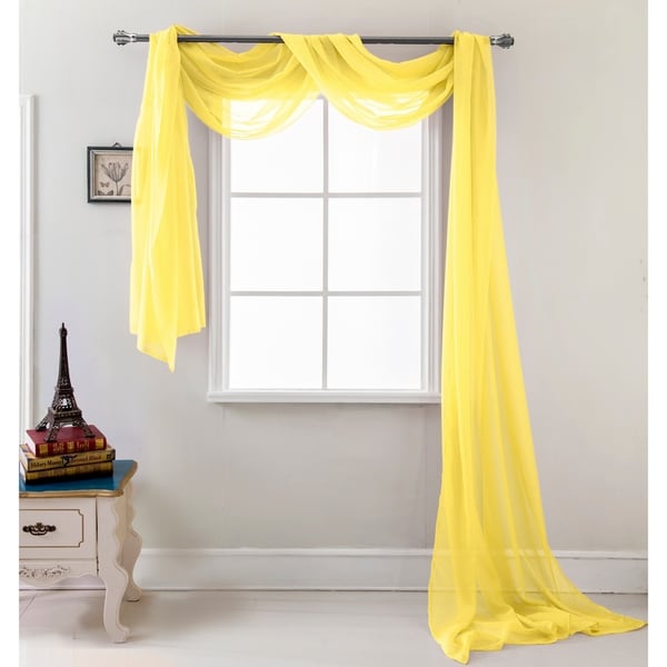 yellow scarf valance