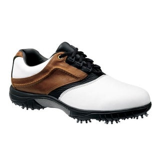 FootJoy Contour Series men\'s white and brown leather golf shoes s-l400.jpg main image 4