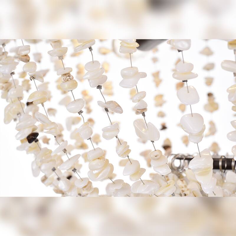 Teriz 3-Light 16-Inch Stone and Metal Pendant
