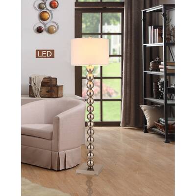 Artiva USA COSIMO 61" Brushed Steel Balls LED Floor Lamp w/ Dimmer