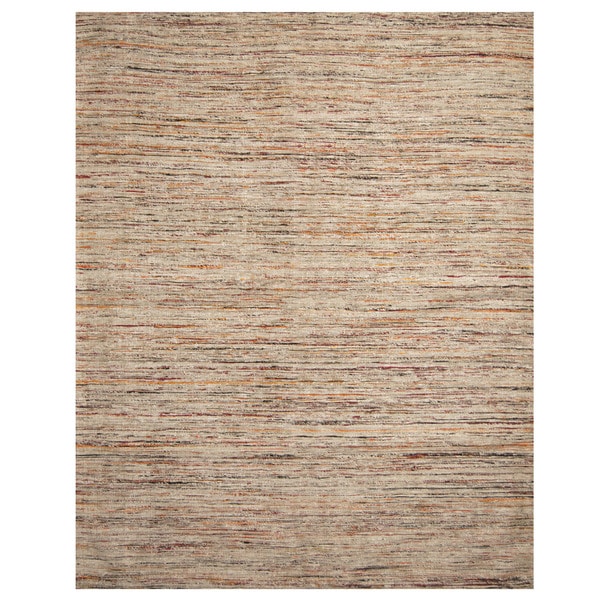 Handmade Chenille Flatweave Rug (India) - 8' x 10'
