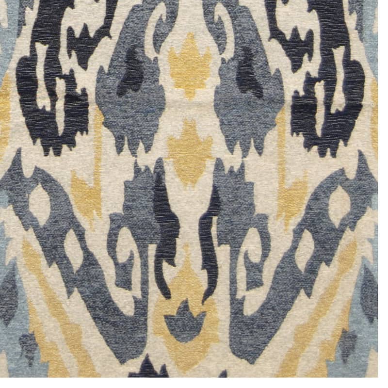 HERAT ORIENTAL Handmade Chenille Ikat Flatweave Rug - 6'6" x 9'6"