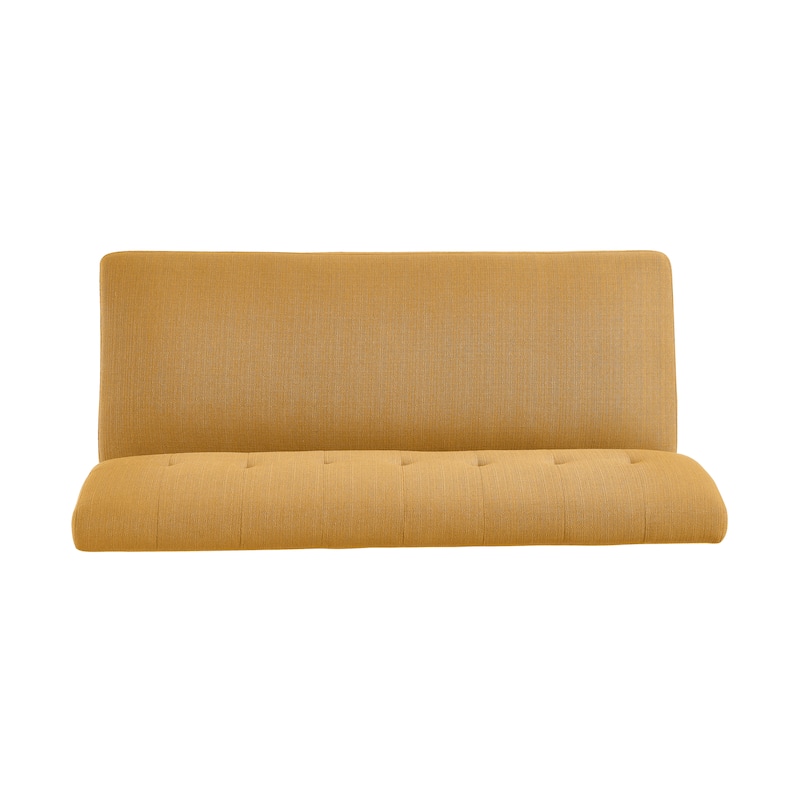Carson Carrington Tjaereborg Mid-century Modern Mustard Yellow Linen Armless Loveseat
