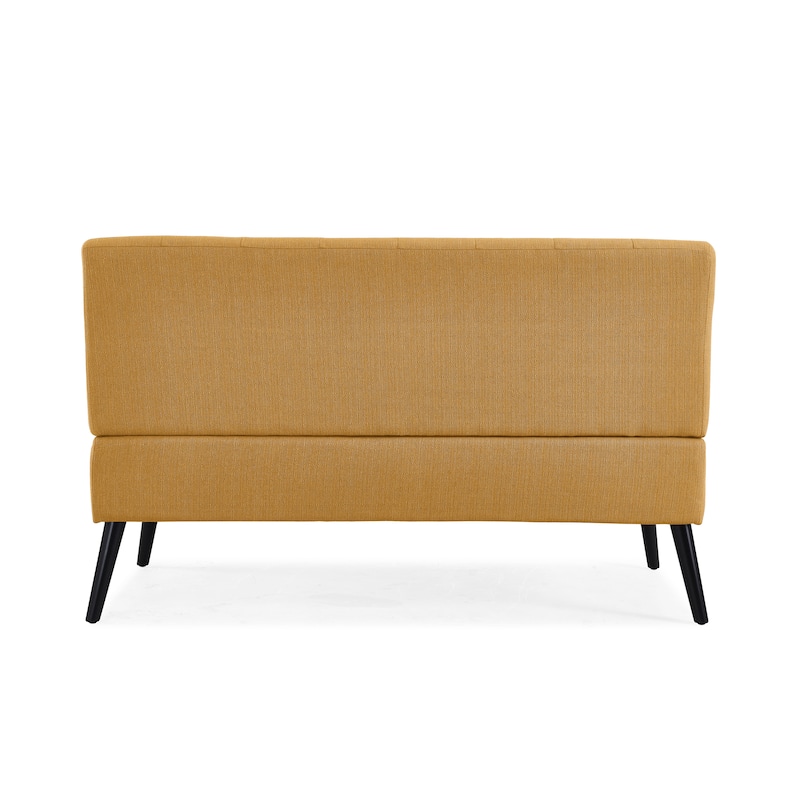 Carson Carrington Tjaereborg Mid-century Modern Mustard Yellow Linen Armless Loveseat