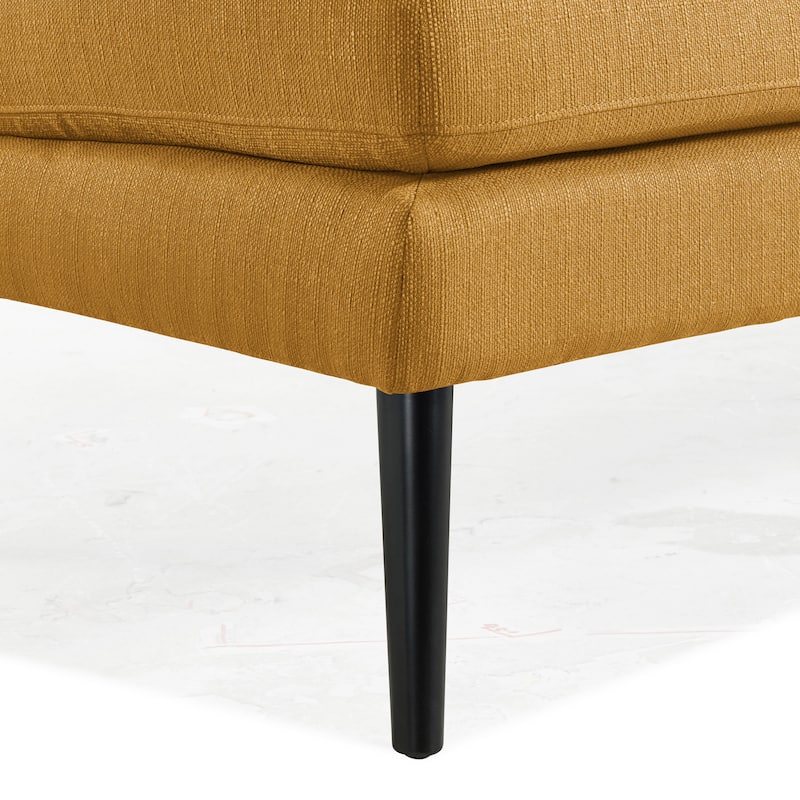 Carson Carrington Tjaereborg Mid-century Modern Mustard Yellow Linen Armless Loveseat