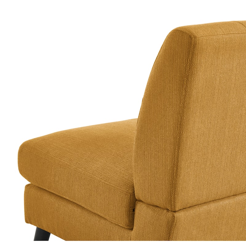 Carson Carrington Tjaereborg Mid-century Modern Mustard Yellow Linen Armless Loveseat
