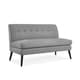 preview thumbnail 3 of 9, Carson Carrington Tjaereborg Mid-century Modern Dove Grey Linen Armless Loveseat