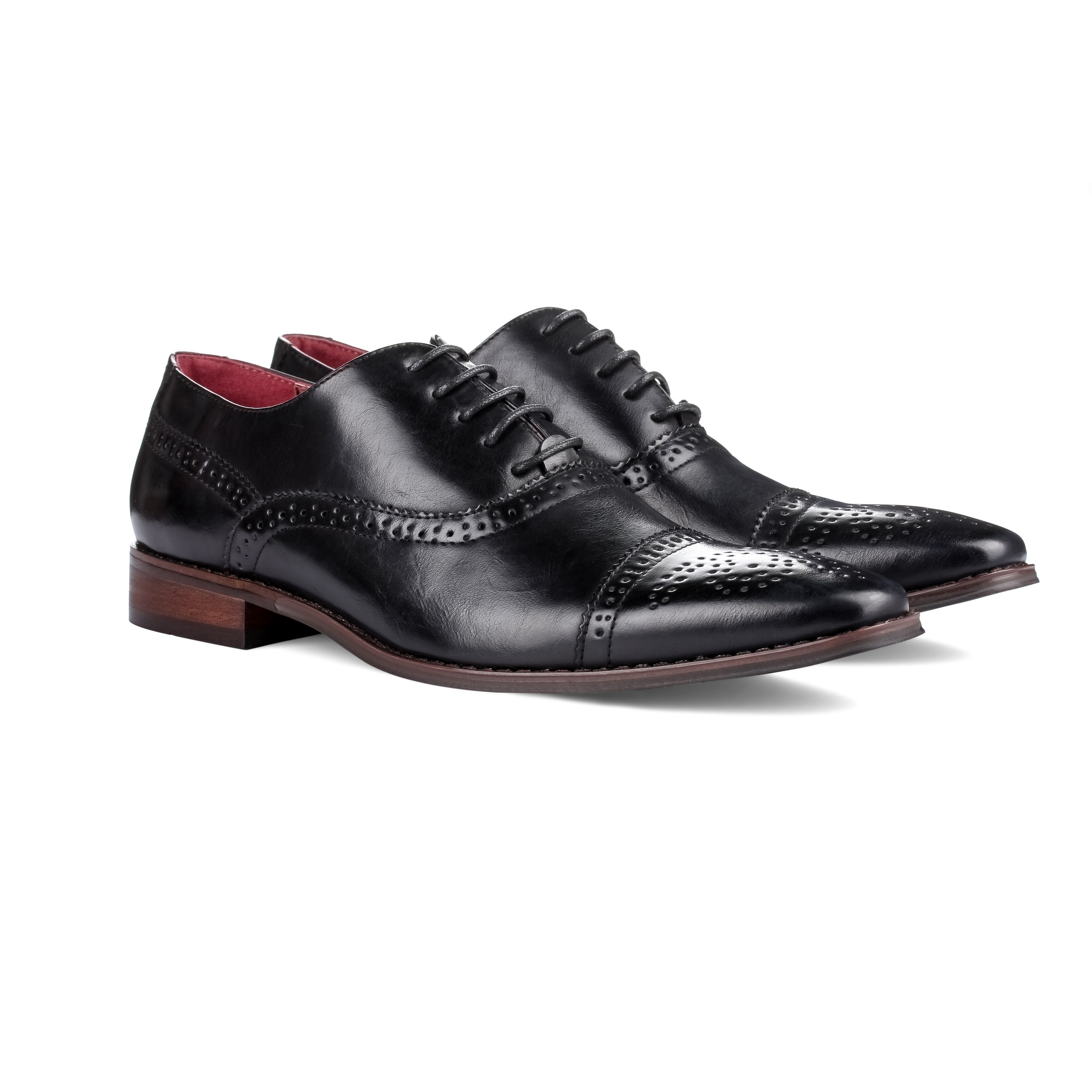 Signature men's brogue cap toe oxford store dress shoes