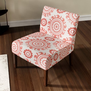 Shop Handy Living Mira Orange Coral Medallion Arm Chair ...