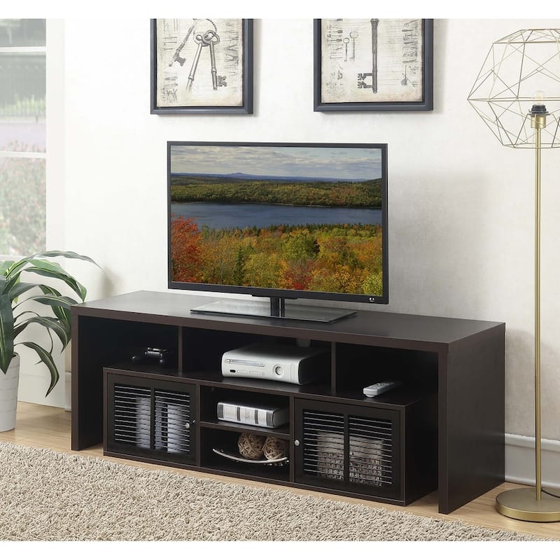 Convenience Concepts Lexington 65 inch TV Stand with Storage Cabinets and Shelves