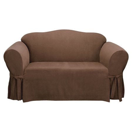 Sure Fit Soft Suede One Piece Sofa Slipcover Free Shipping Sure Fit Soft Suede One Piece Sofa Slipcover