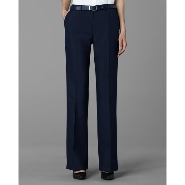 Twin Hill Womens Pant Navy Poly Flat Front