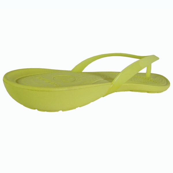 yellow croc flip flops