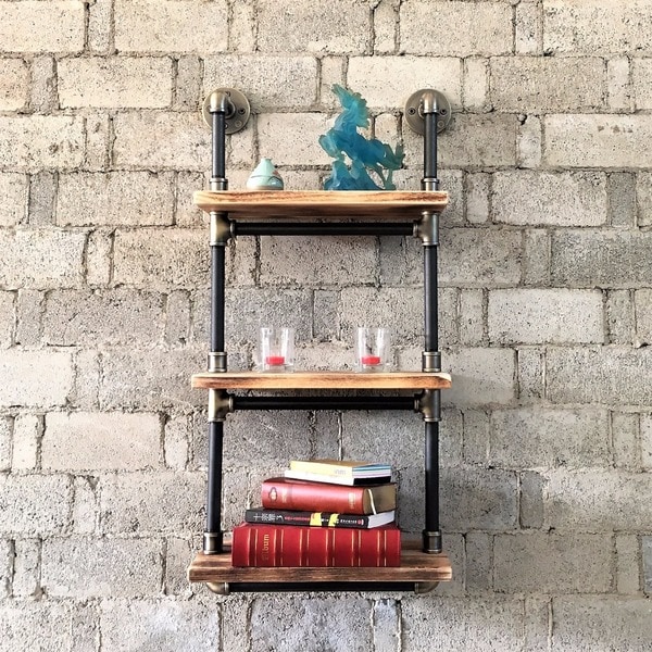 Shop Juneau Industrial Metal with Reclaimed Wood Finish 3 ...