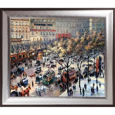 Camille Pissarro 'Boulevard des Italiens, Morning Sunlight' Hand Painted Oil Reproduction