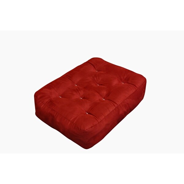 9" FeatherTouch II 21X28 Chair Ottoman Burgundy Microfiber Futon Mattress