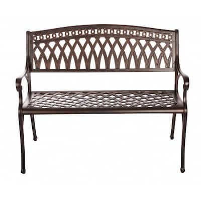 Simone Cast Aluminum Bench