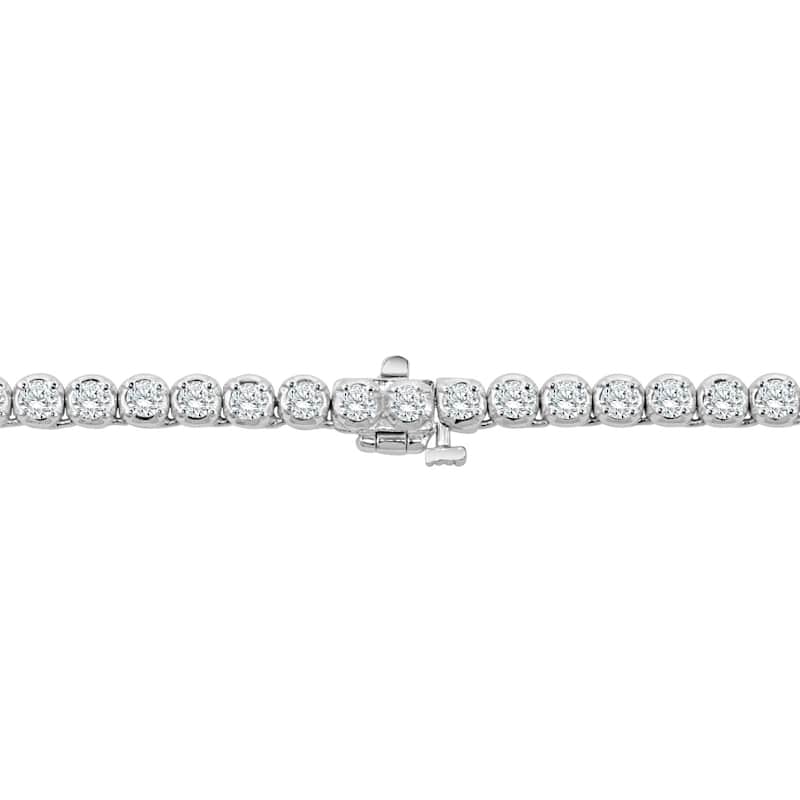 Auriya 9 carat TW Round Diamond Tennis Necklace 14k Gold - 18-inch (H-I, I1-I2) - 16-inch