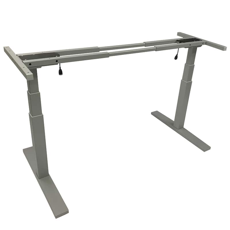 Boonliving Electronic Height Adjustable Desk Frame, Sit / Stand Desk Ergonomic Workstation with Dual Motor, Heavy Duty - Grey