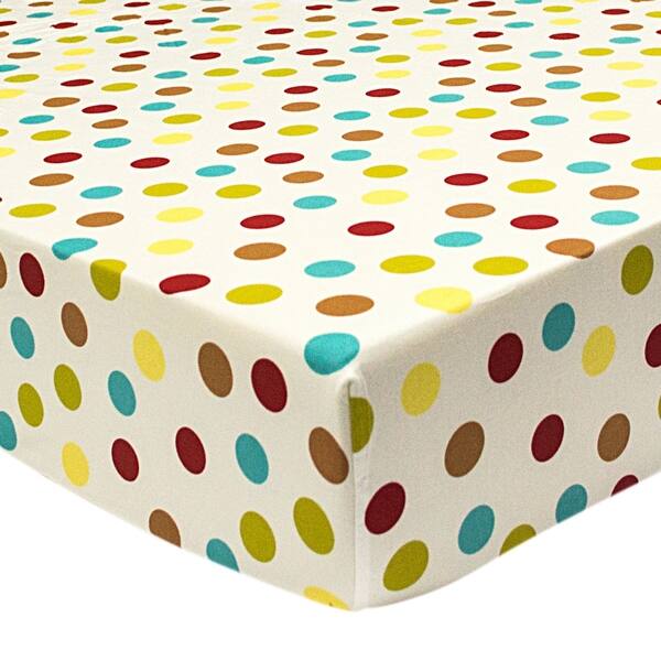 slide 1 of 1, Hopscotch Polka Dot Fitted Sheet