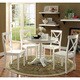 Furniture of America Ten Country White 42-inch Round Dining Table - Thumbnail 2