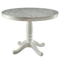 Furniture of America Ten Country White 42-inch Round Dining Table