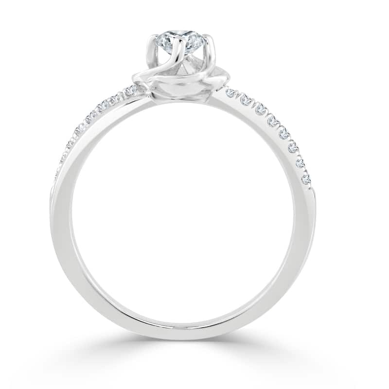 Auriya Petite 1/3ctw Round Diamond Engagement Ring 14k Gold